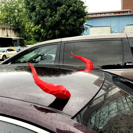 New Bull Horn Devil Horns Car Roof Decoration Demon Horns Personality Automotive Exterior Modification Accessory